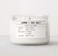 LEMON + SEA SALT 4 OZ CANDLE