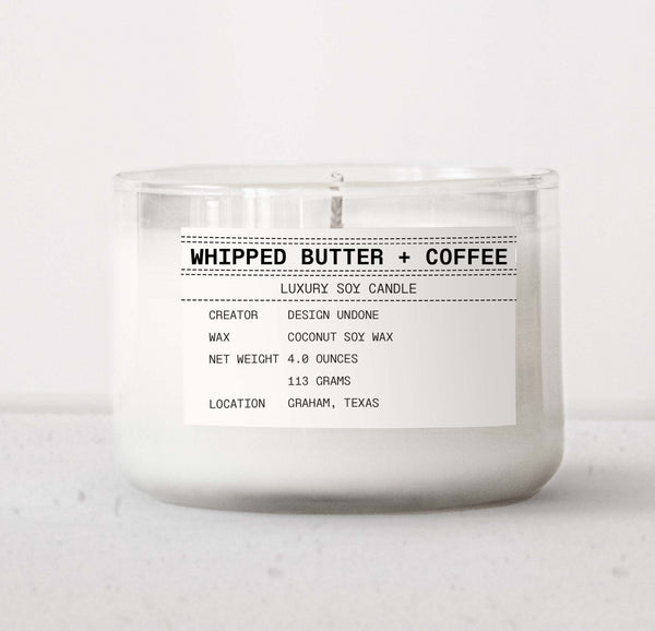 WHIPPED BUTTER + COFFEE 4 OZ CANDLE